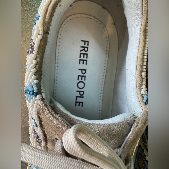 FREE PEOPLE | VIEW FROM THE TOP - SAND fully beaded sneakers - Picture 11 of 14